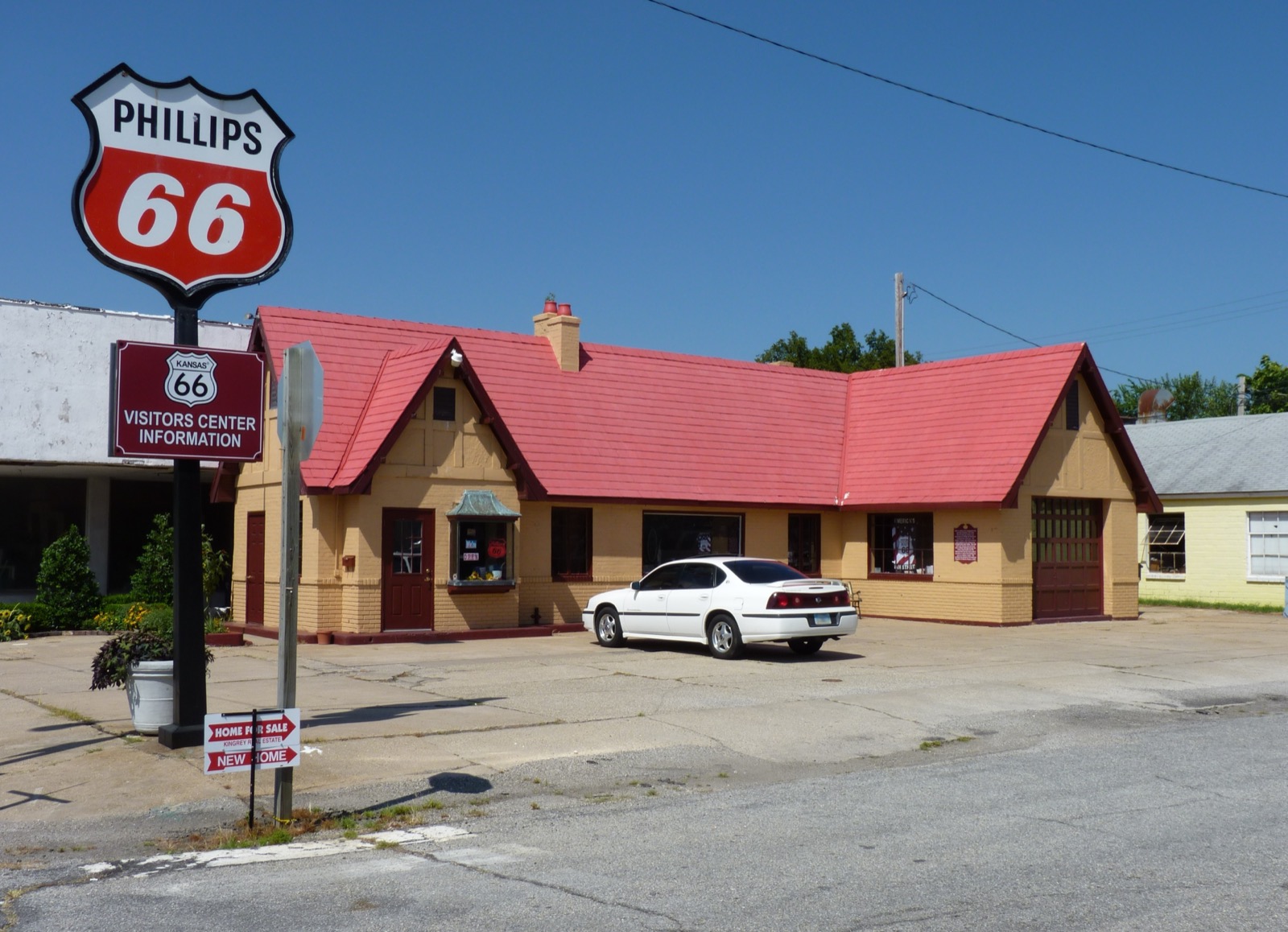 The Baxter Springs Route 66 Phillips 66 Visitor Center — a historic 1930s service station preserved as an iconic stop on the Mother Road in Baxter Springs, Kansas